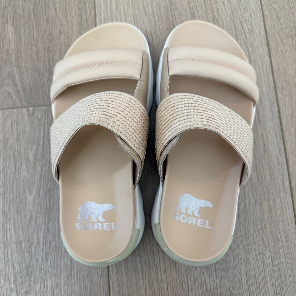 TT Sorel Kinetic Impact II Slide Sandals Beige Moonstone NL4973-260 Womens 6 - Picture 6 of 8
